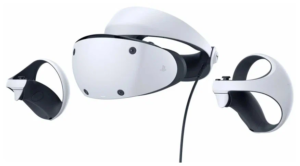 PlayStation vr2 — вид спереди и сбоку, гарнитура и два контроллера